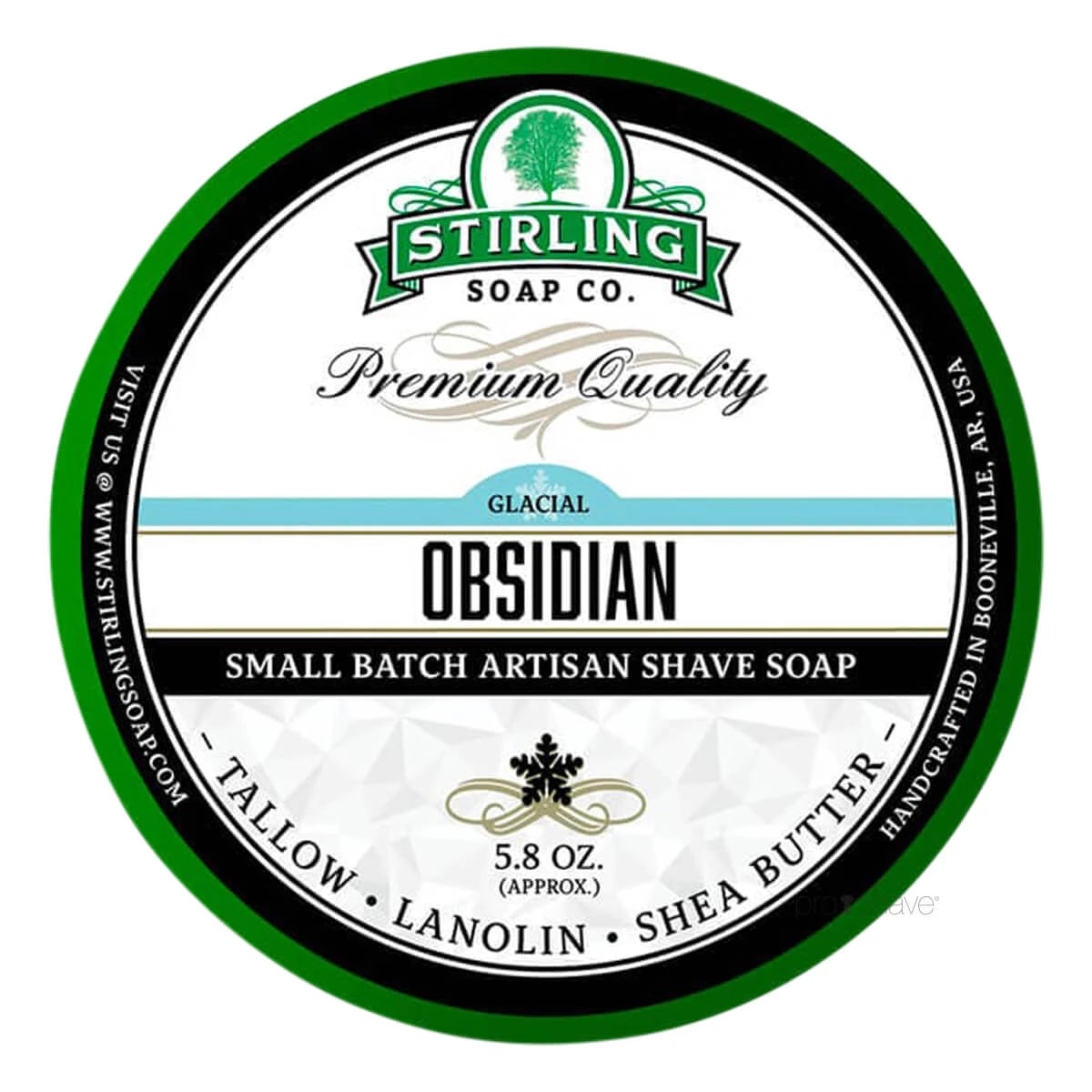 Barbersæbe, Glacial Obsidian, 170 ml.