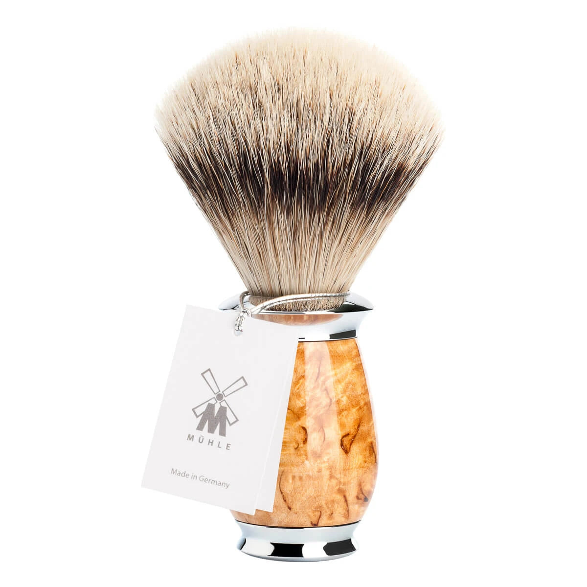 Silvertip Barberkost, 21 mm, Purist, Karelian burl birk