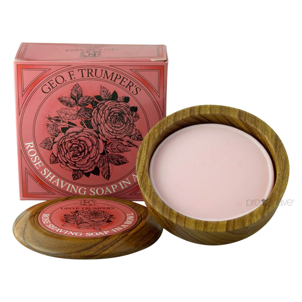 Barbersæbe i skål, Rose, 80 gr.