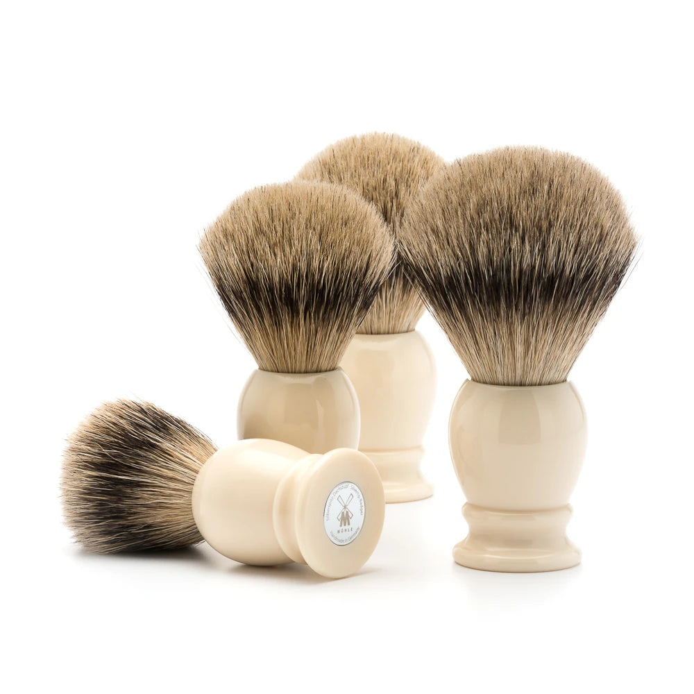 Silvertip Barberkost, 19 mm, Classic, Hvid Kunstharpiks