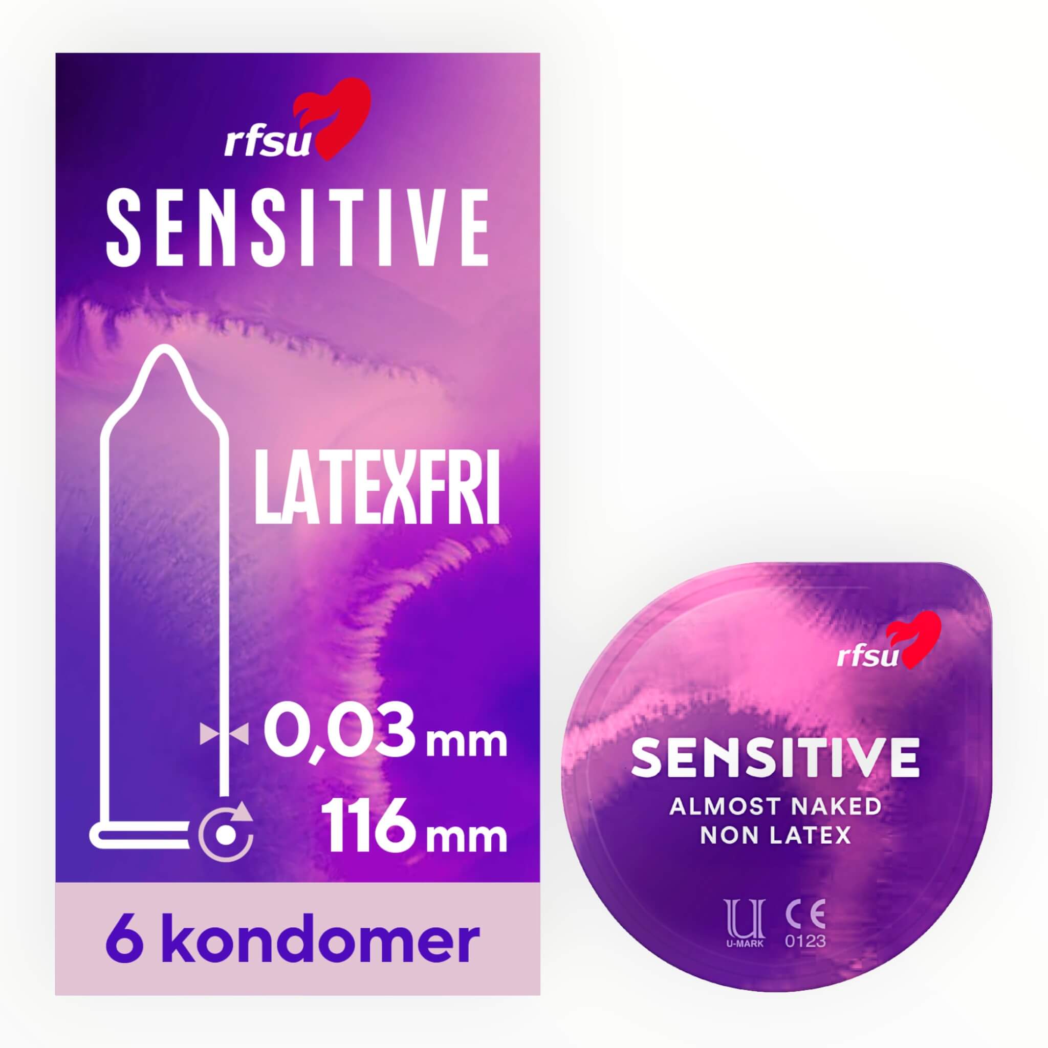 Sensitive Kondomer, 6 stk.