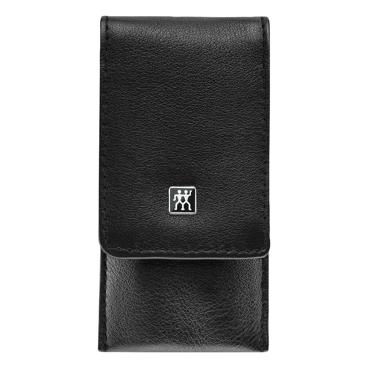 Manicuresæt, 3 dele, Klik-luk Etui, Sort Læder