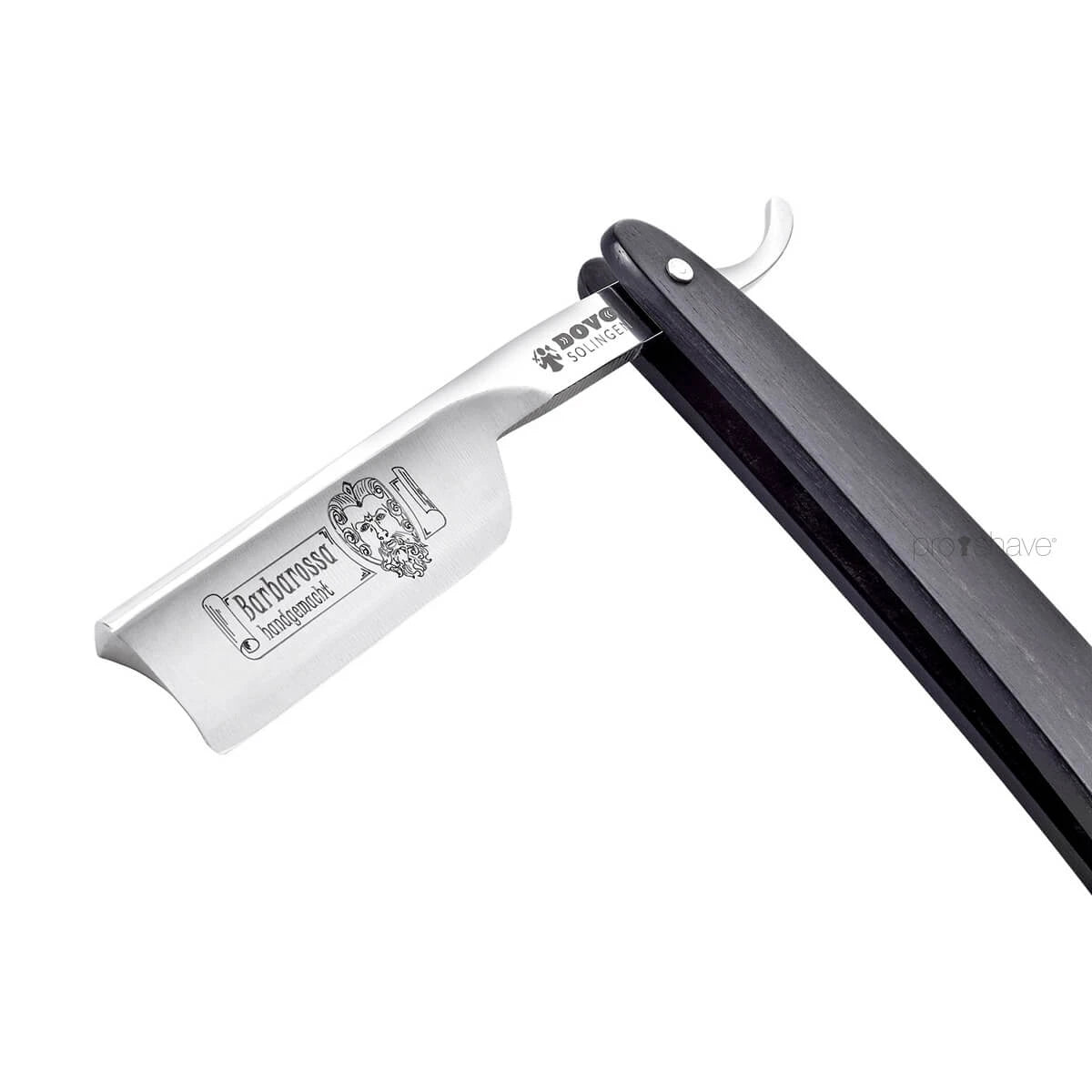 Straight Razor 5/8, Spanish point, Barbarossa, Kort, Ibenholt
