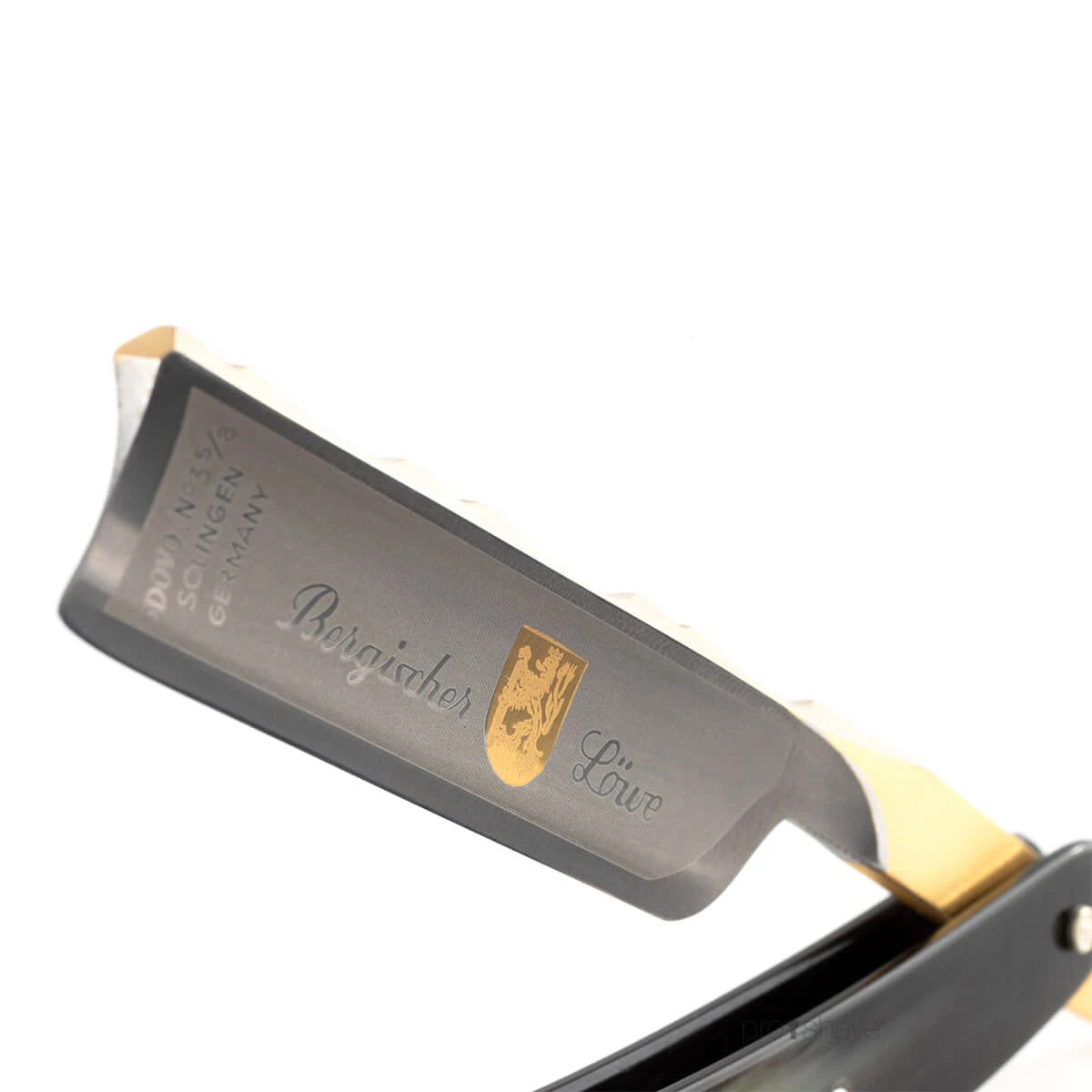 Straight Razor 5/8, Spanish point, Bergischer Löwe, Bøffelhorn