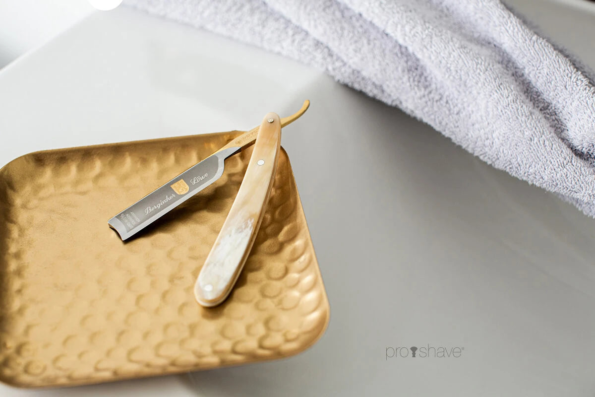 Straight Razor 5/8, Spanish point, Bergischer Löwe, Bøffelhorn