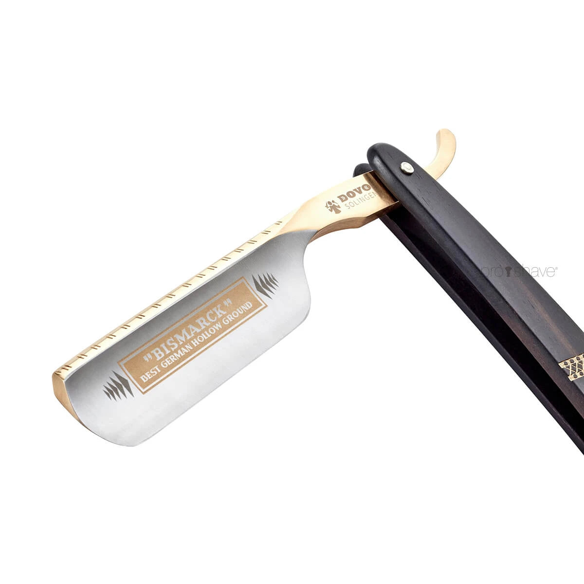 Straight Razor 6/8, Round nose, Bismarck, Ibenholt