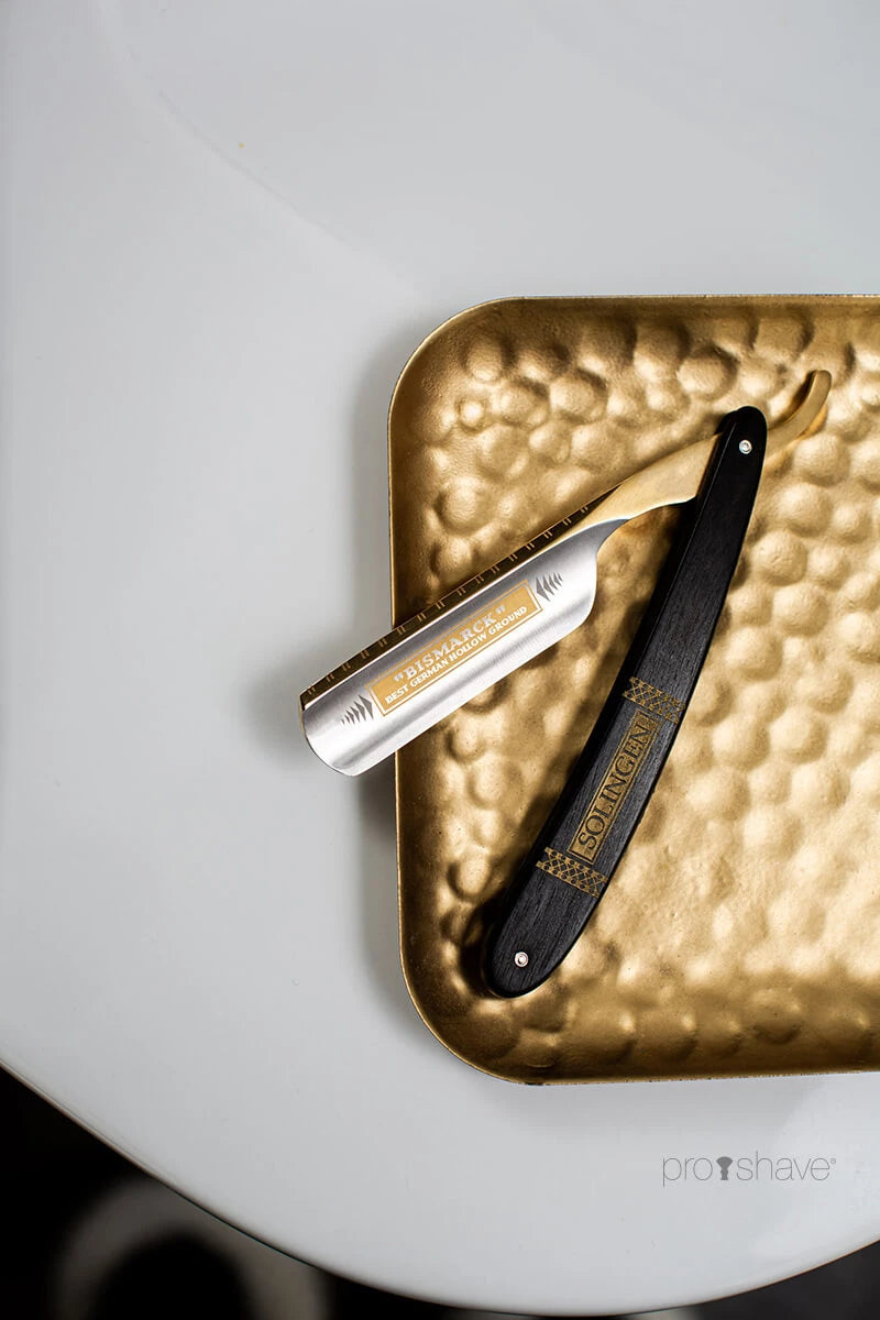 Straight Razor 6/8, Round nose, Bismarck, Ibenholt