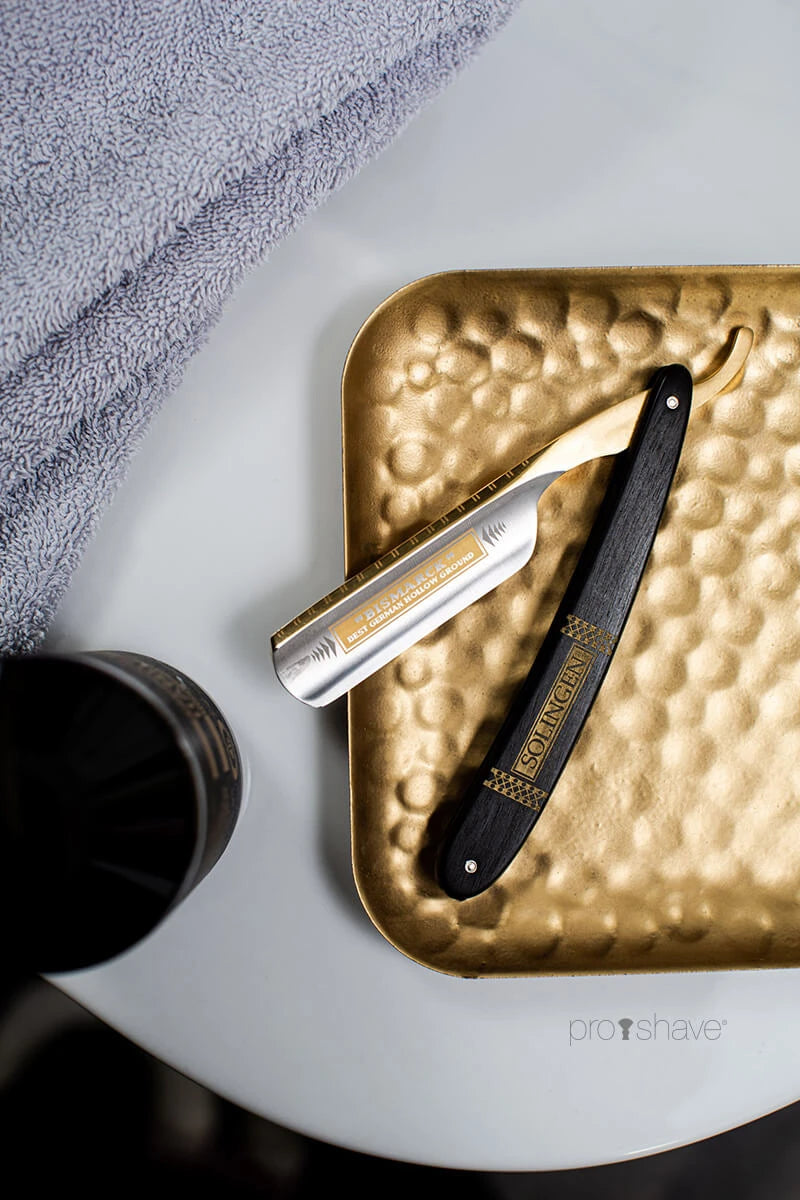 Straight Razor 6/8, Round nose, Bismarck, Ibenholt