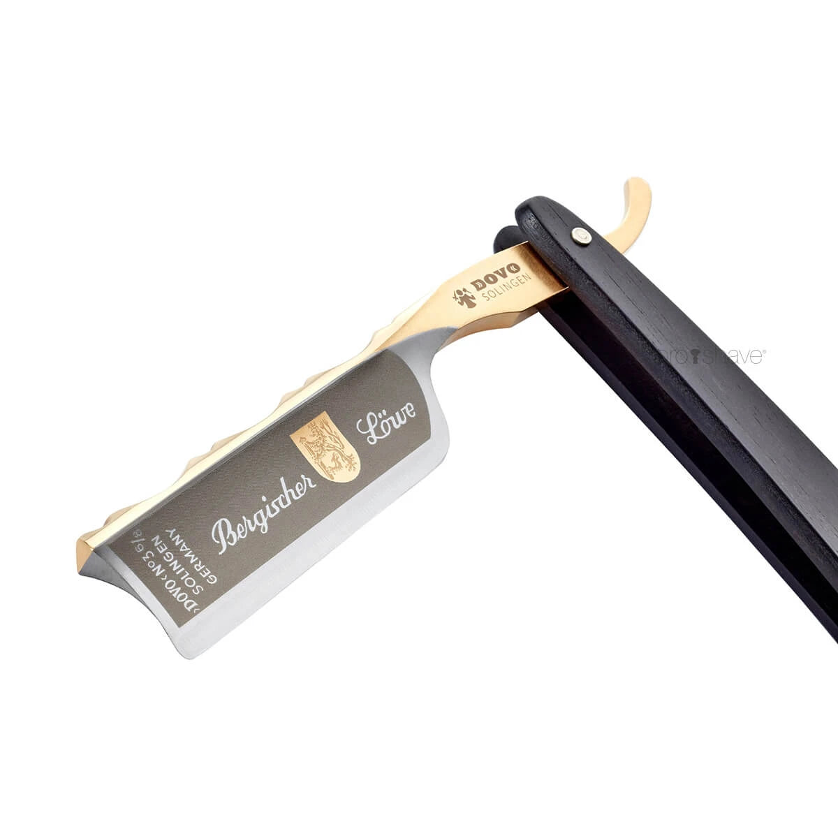 Straight Razor 6/8, Spanish point, Bergischer Löwe, Ibenholt