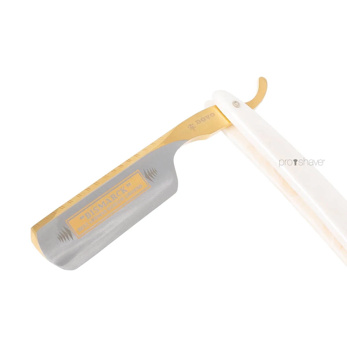 Straight Razor 6/8, Round nose, Bismarck, Perlemor