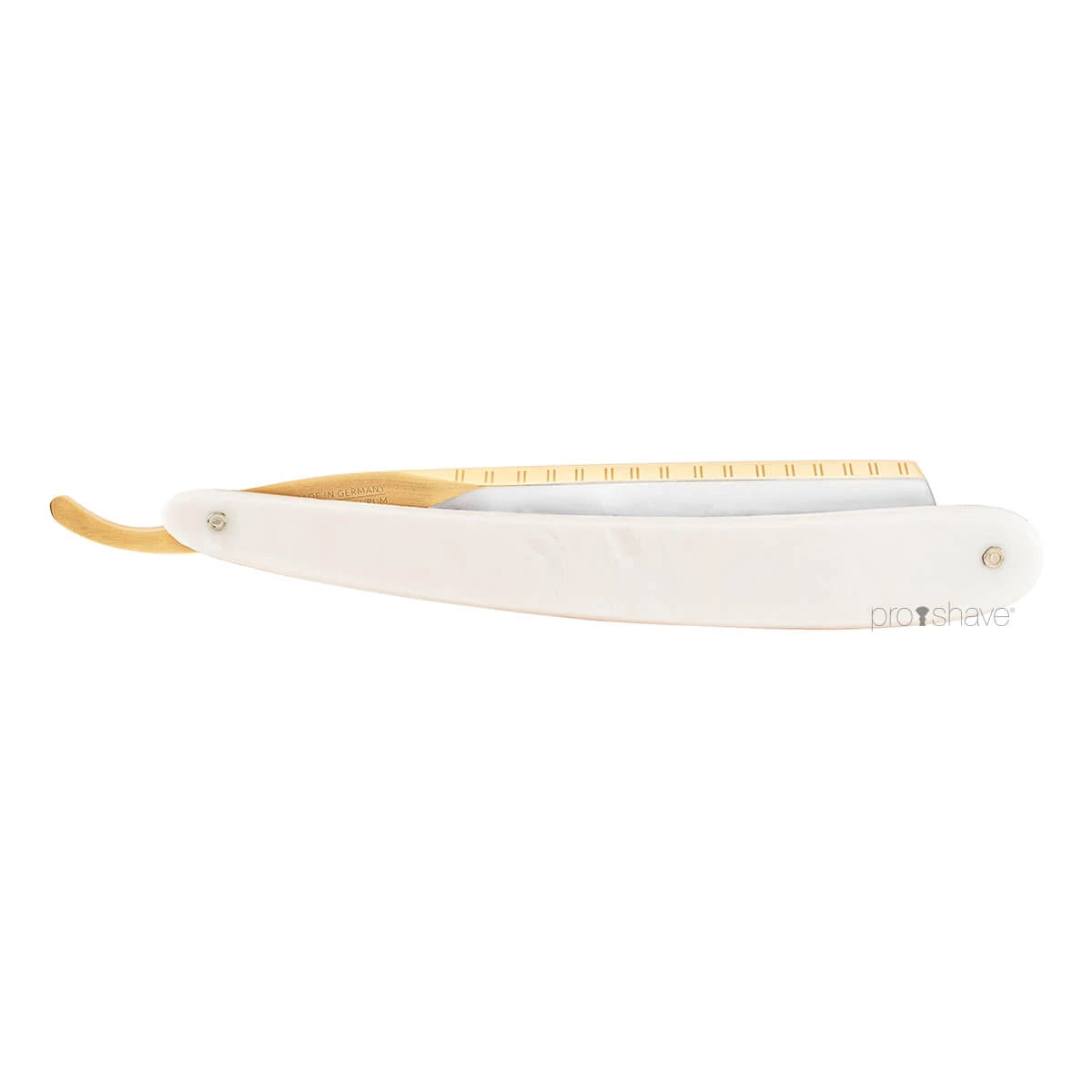Straight Razor 6/8, Round nose, Bismarck, Perlemor