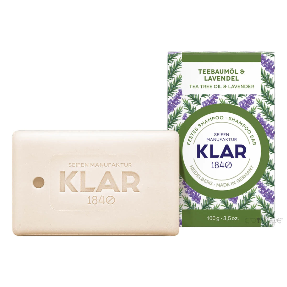 Shampoo Bar, Tea Tree Oil & Lavendel, 100 gr.