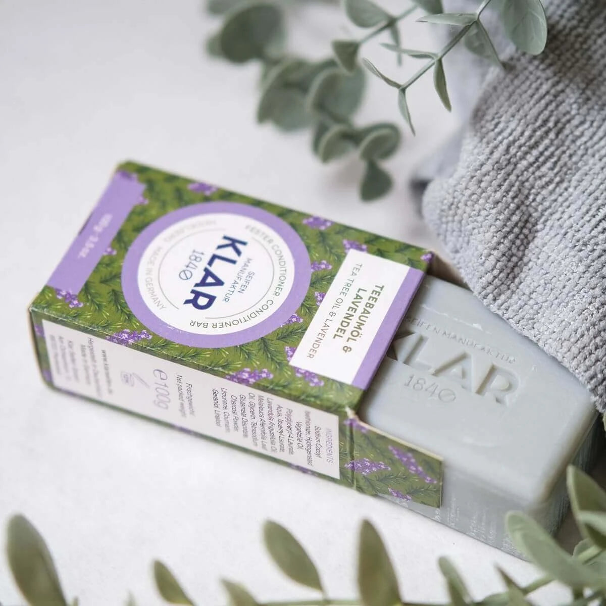 Conditioner Bar, Tea Tree Oil & Lavendel, 100 gr.