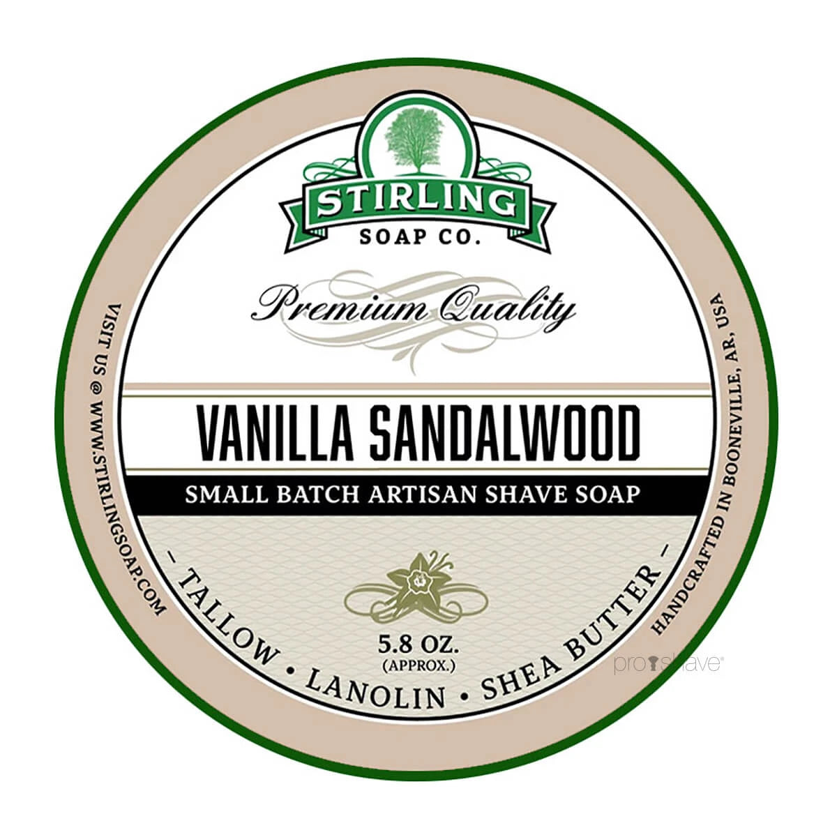 Barbersæbe, Vanilla Sandalwood, 170 ml.