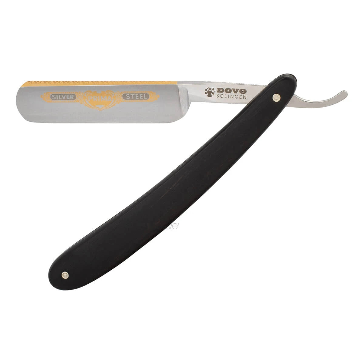 Straight Razor 5/8, Round nose, Prima, Ibenholt
