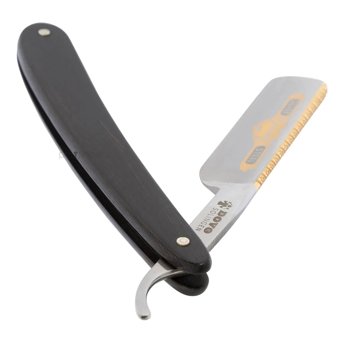Straight Razor 5/8, Round nose, Prima, Ibenholt