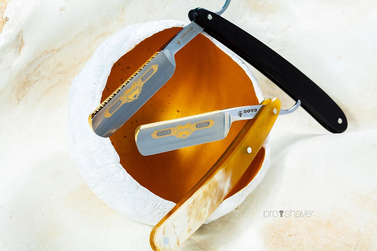 Straight Razor 5/8, Round nose, Prima, Ibenholt