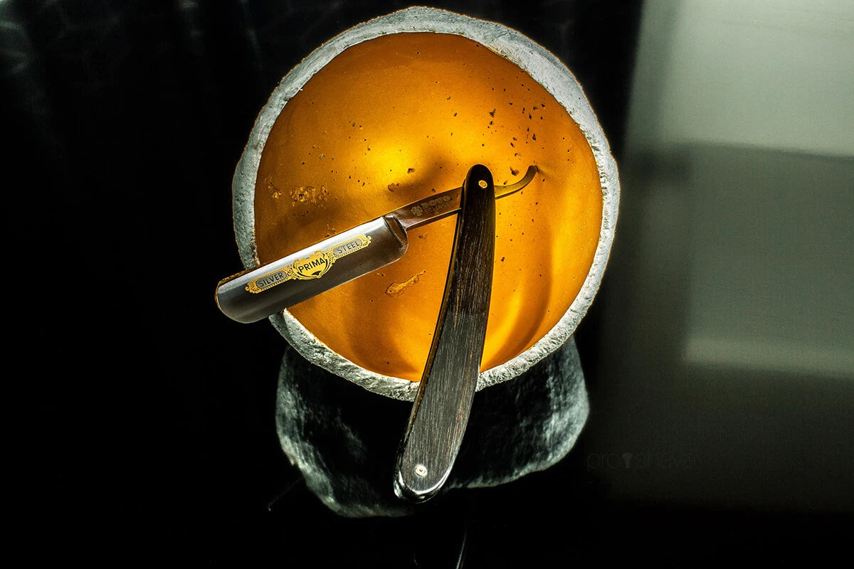 Straight Razor 5/8, Round nose, Prima, Ibenholt