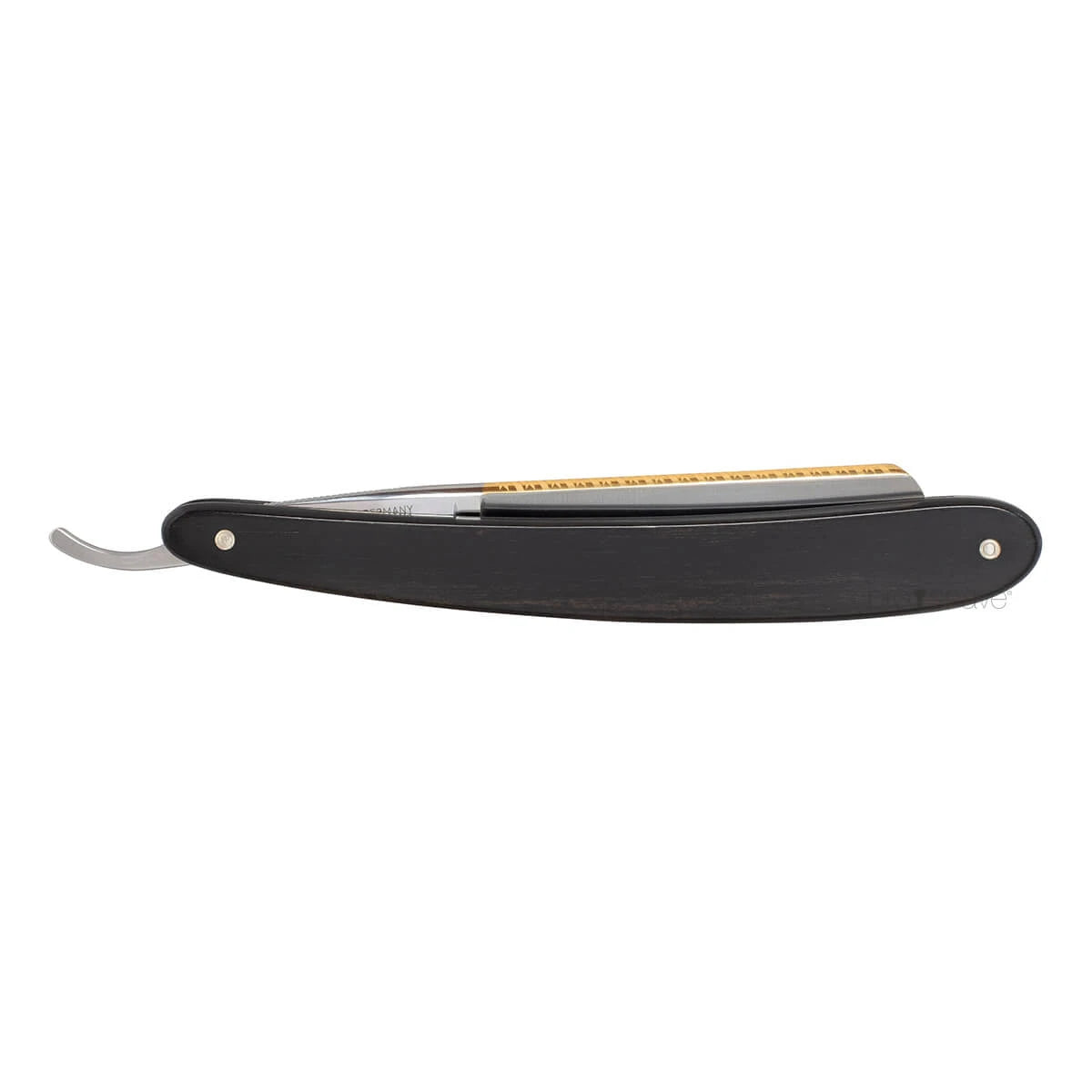 Straight Razor 5/8, Round nose, Prima, Ibenholt