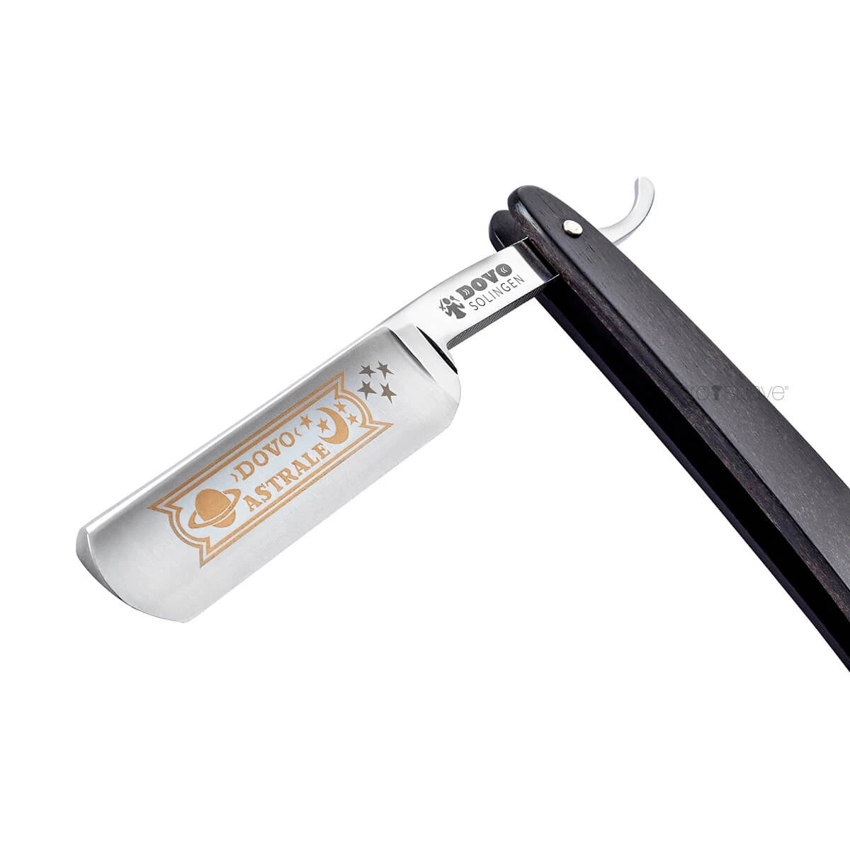 Straight Razor 5/8, Round nose, Astrale, Ibenholt