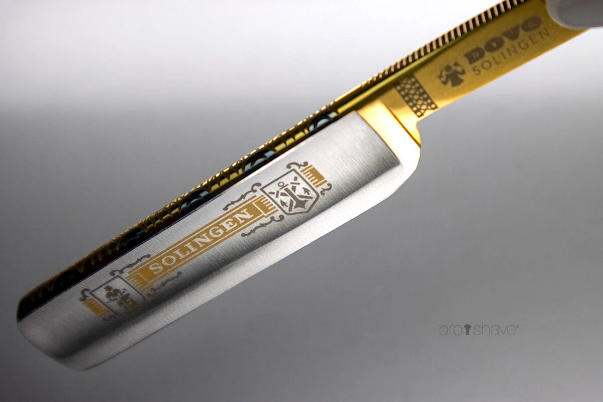 Straight Razor 5/8, Round nose, Solingen, Perlemor