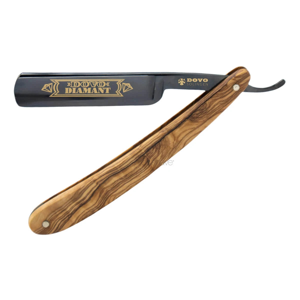Straight Razor 5/8, Round nose, Diamant, Oliventræ