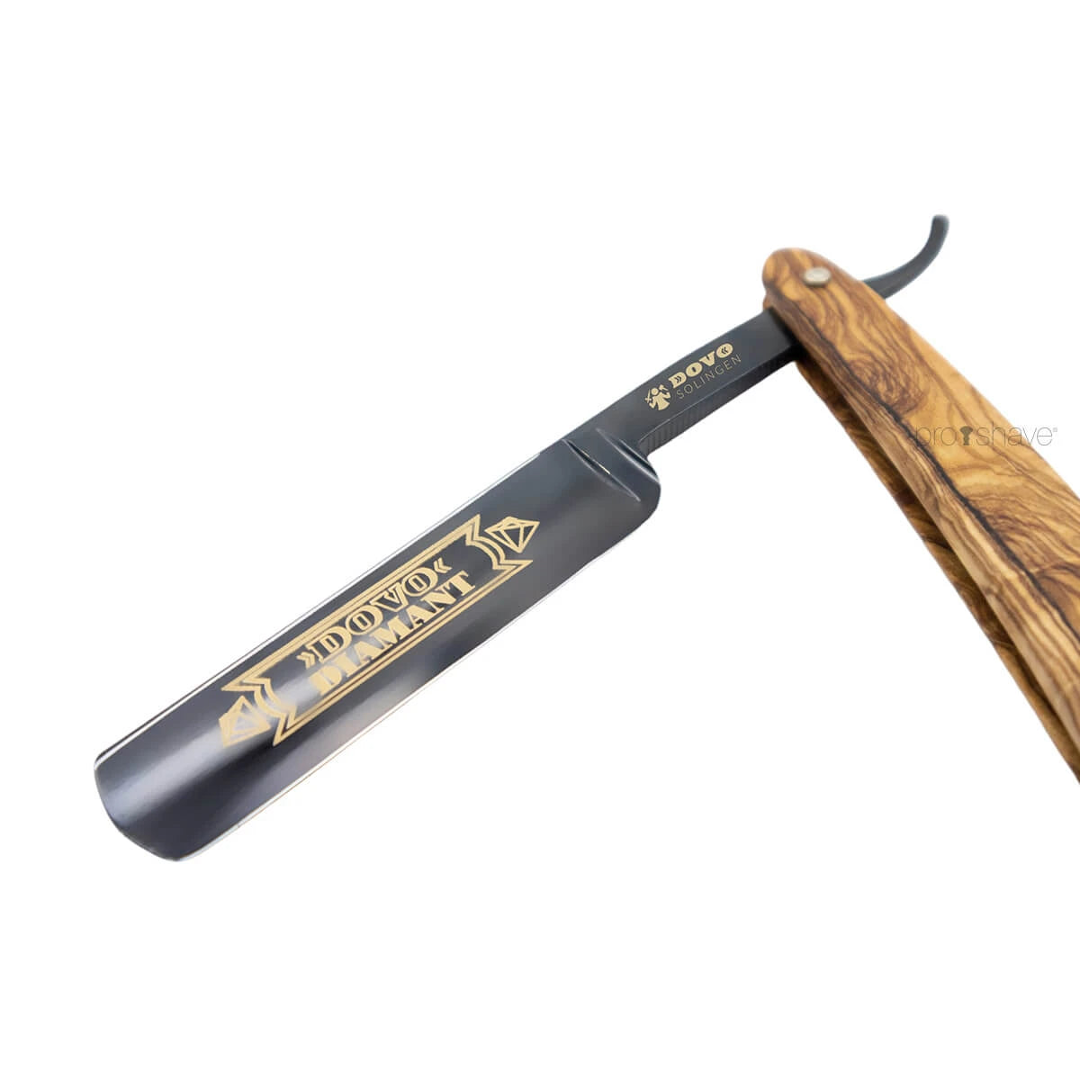 Straight Razor 5/8, Round nose, Diamant, Oliventræ