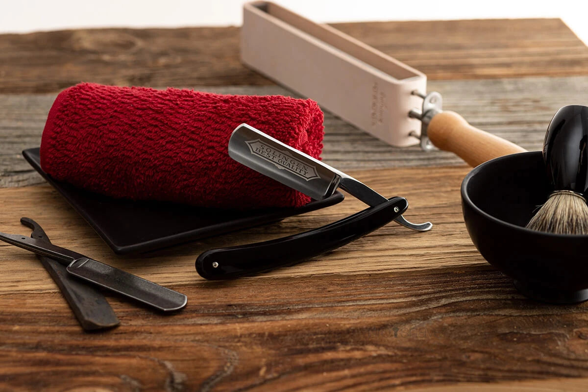 Straight Razor 6/8, Round nose, Best Quality, Sort