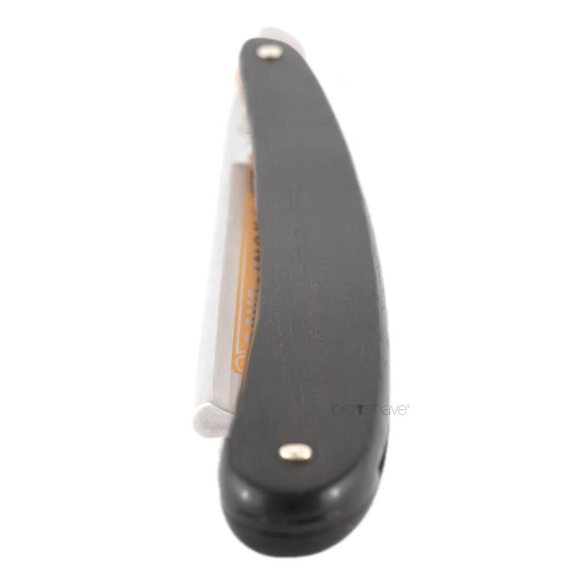 Straight Razor 5/8, Round nose, INOX, Ibenholt