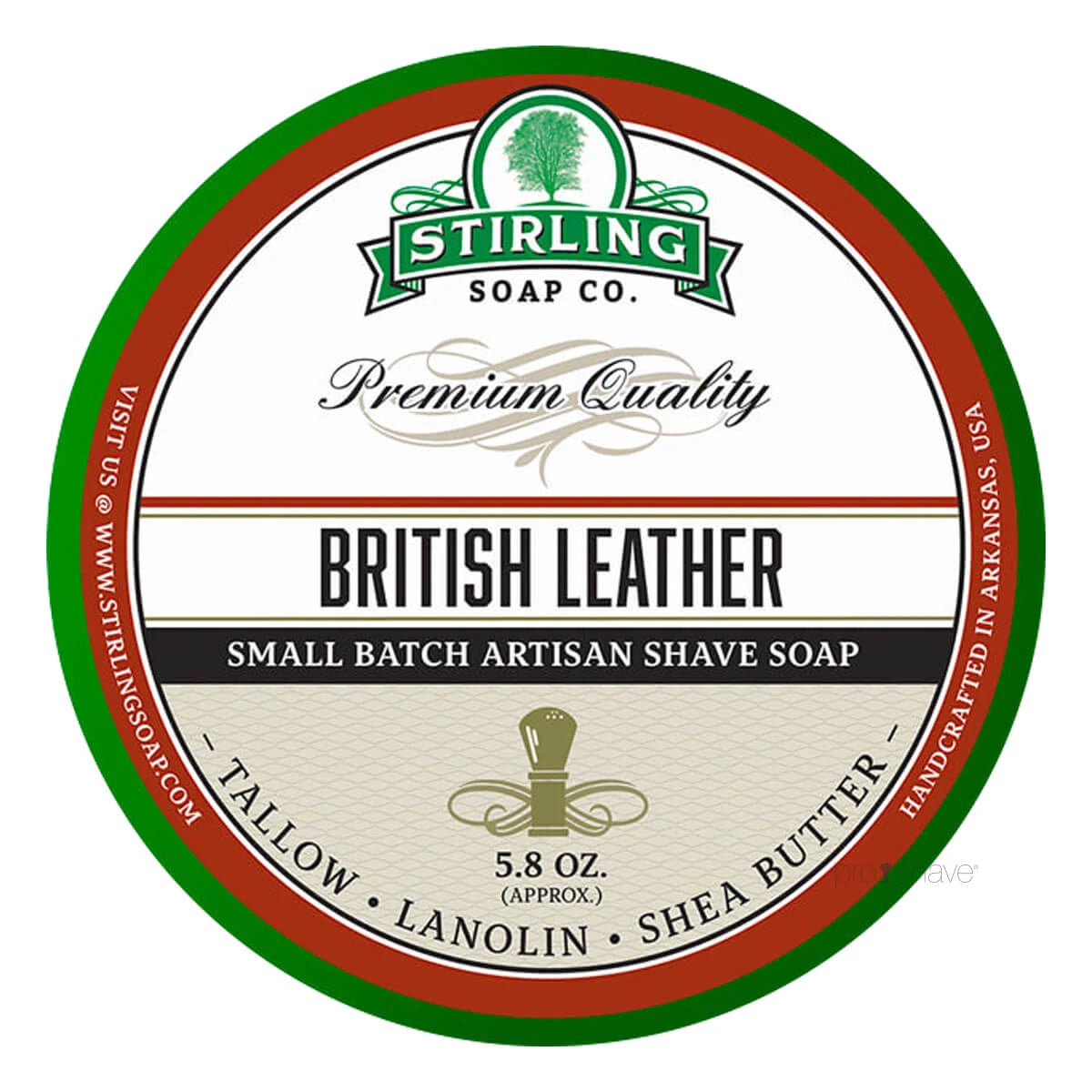 Barbersæbe, British Leather, 170 ml.