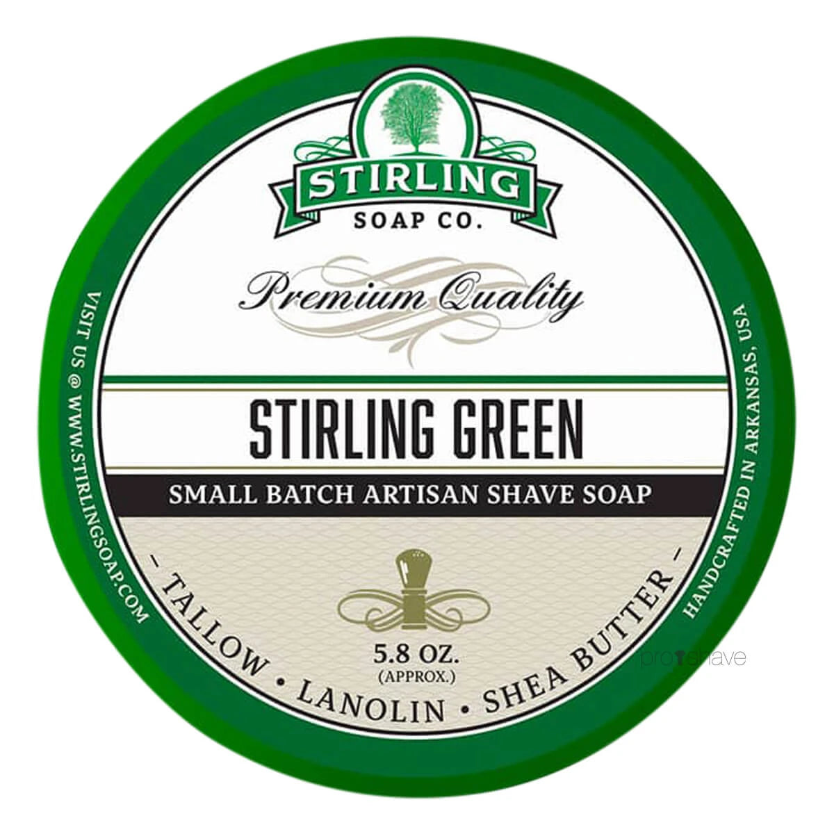 Barbersæbe, Stirling Green, 170 ml.