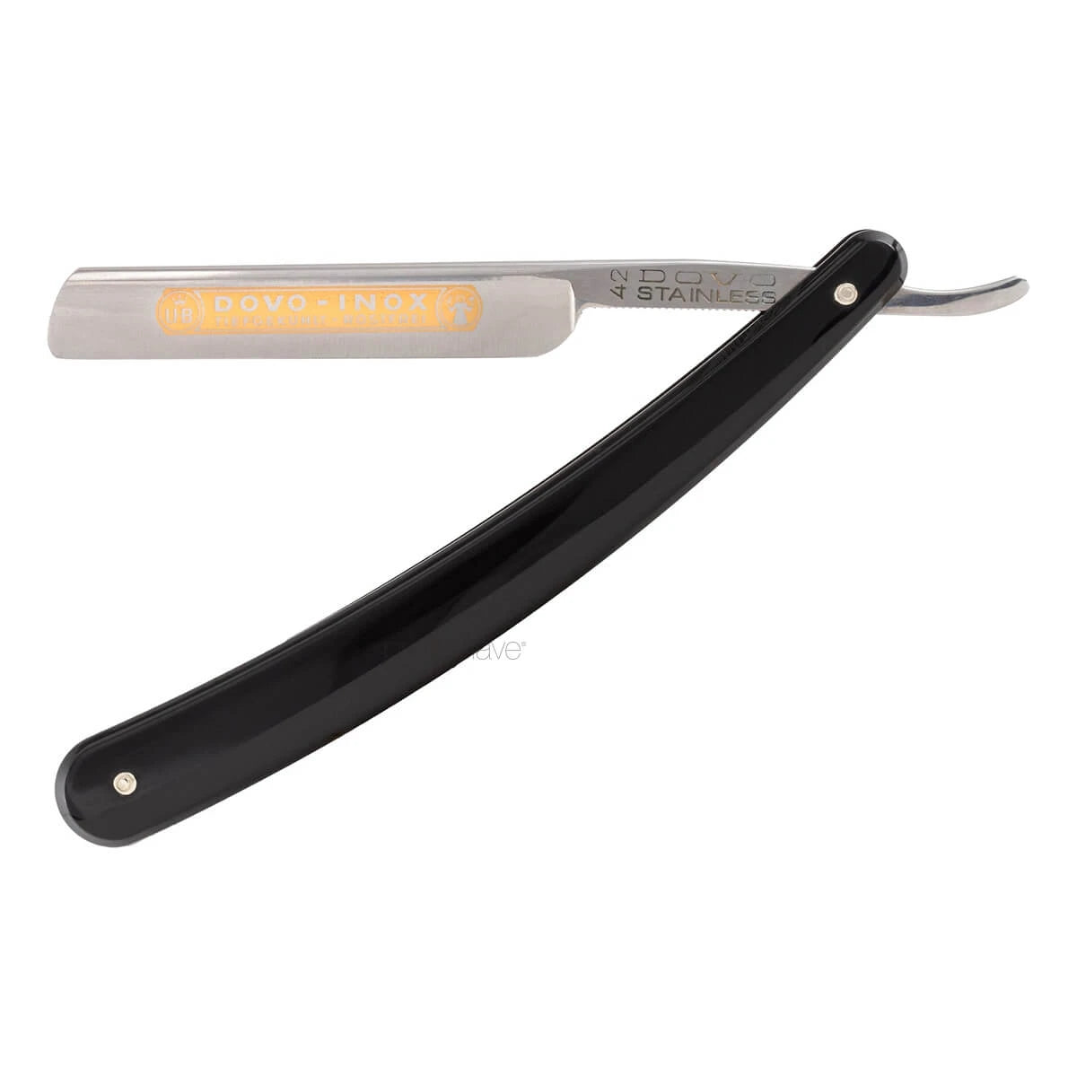 Straight Razor 3/8, French nose, INOX, Sort