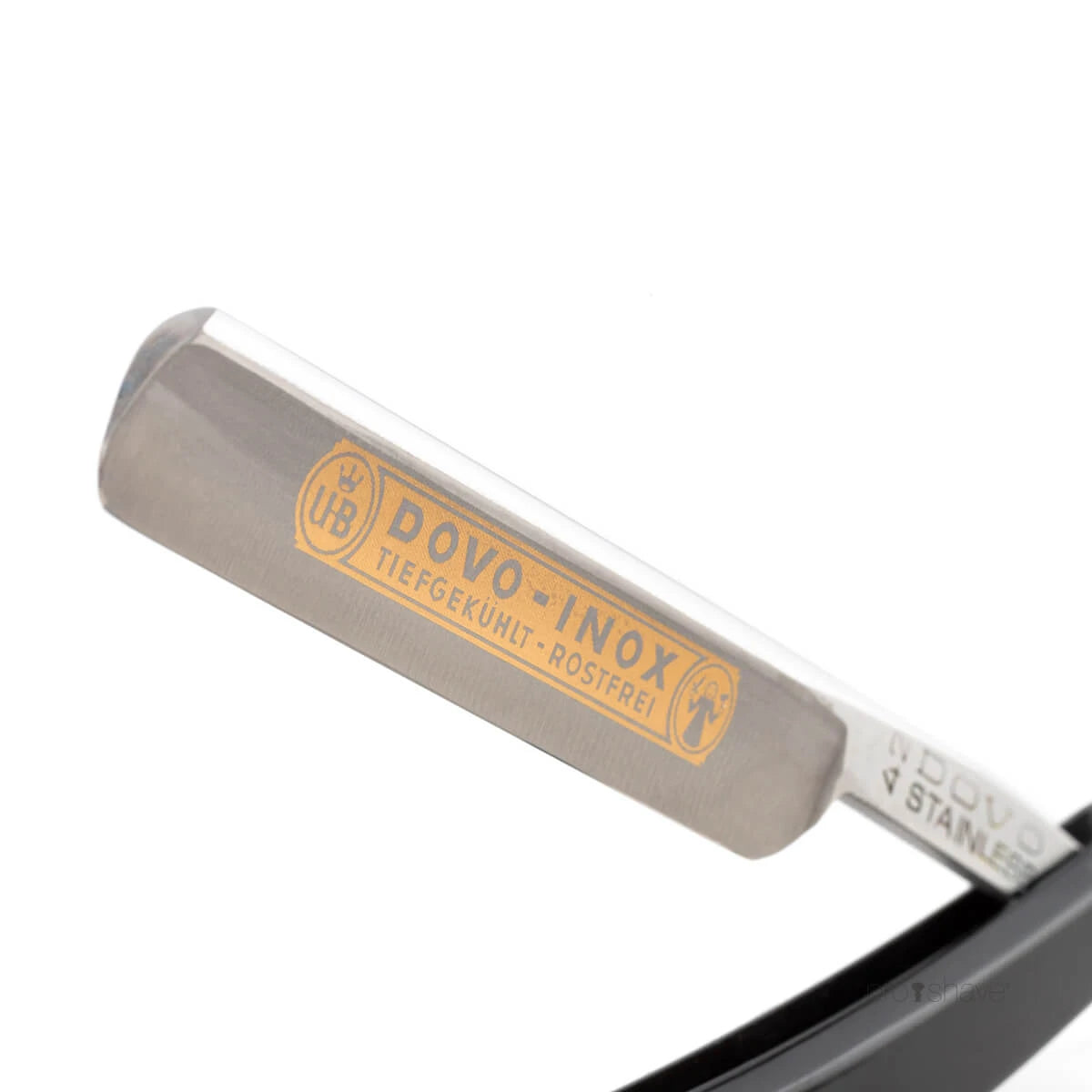 Straight Razor 3/8, French nose, INOX, Sort
