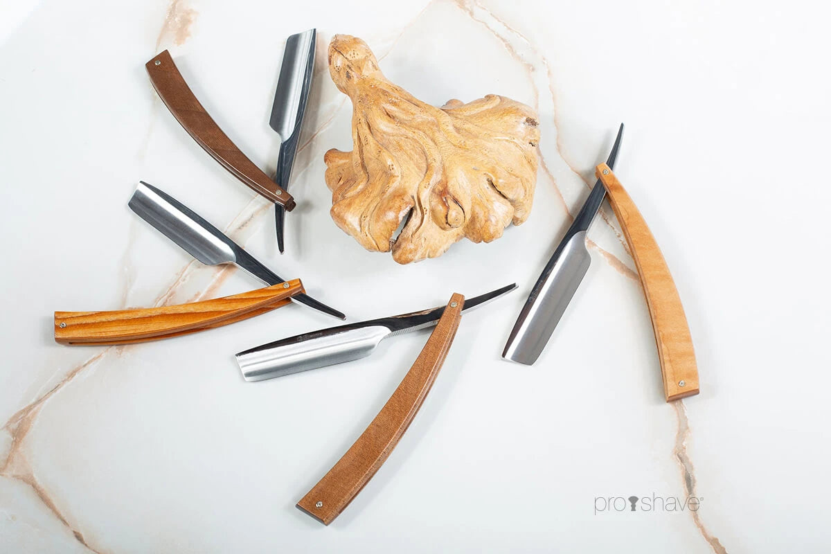 Straight Razor 5/8, Inverted Turkish Point, EDO, Ahorn