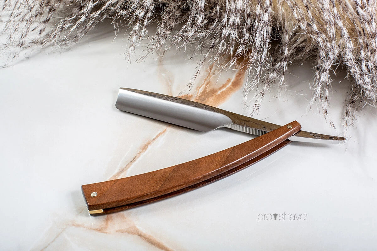 Straight Razor 5/8, Inverted Turkish Point, EDO, Valnød