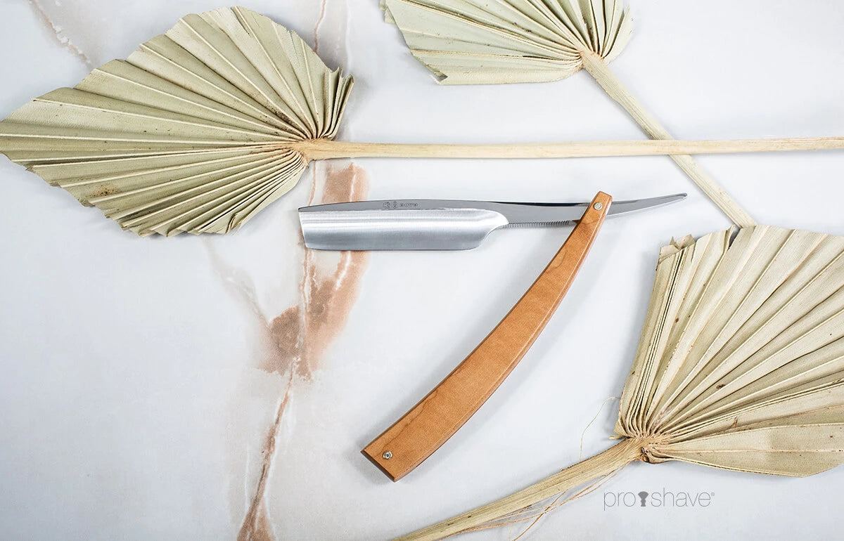 Straight Razor 5/8, Inverted Turkish Point, EDO, Ahorn