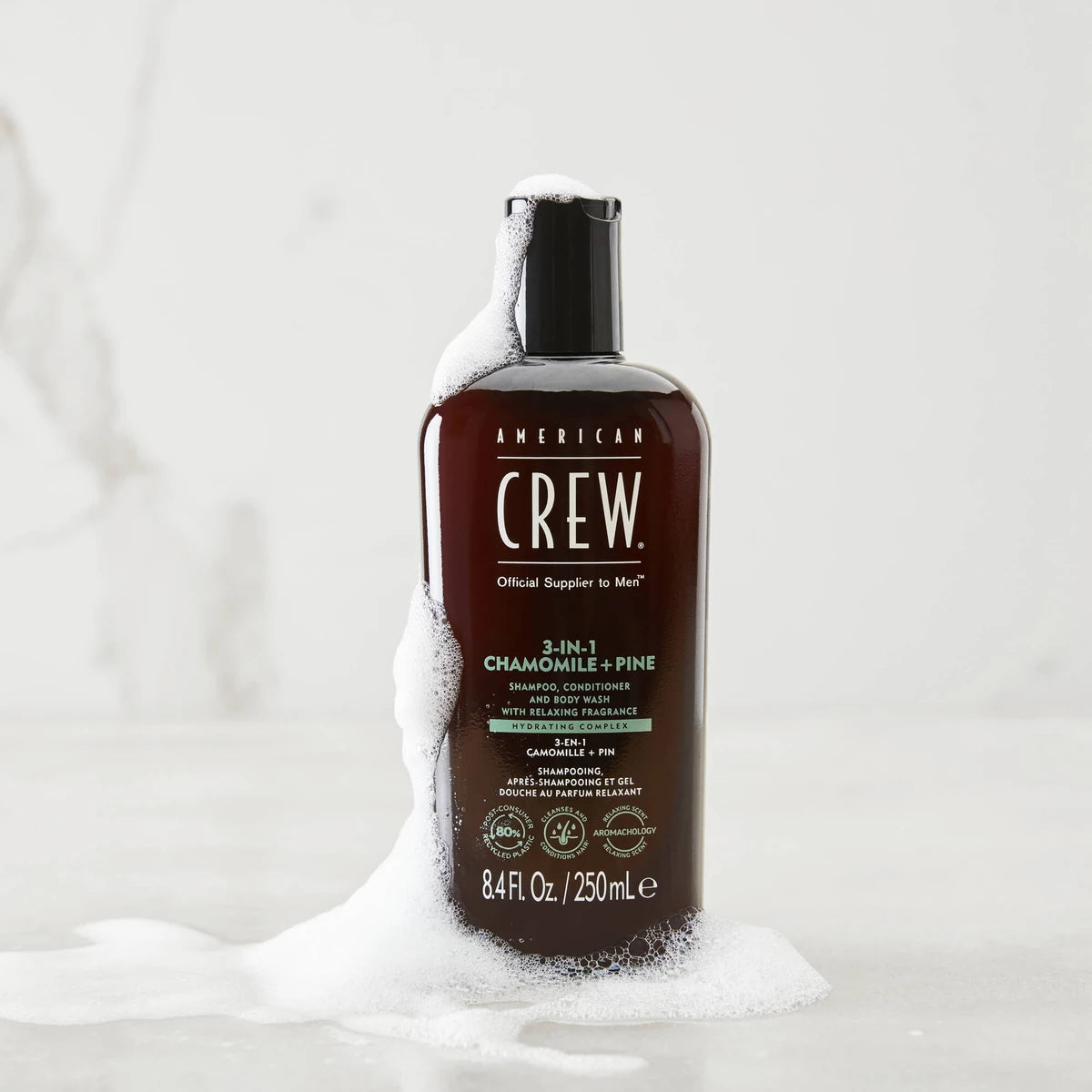 3-in-1 Chamomile + Pine Hair & Body Shampoo, 450 ml.