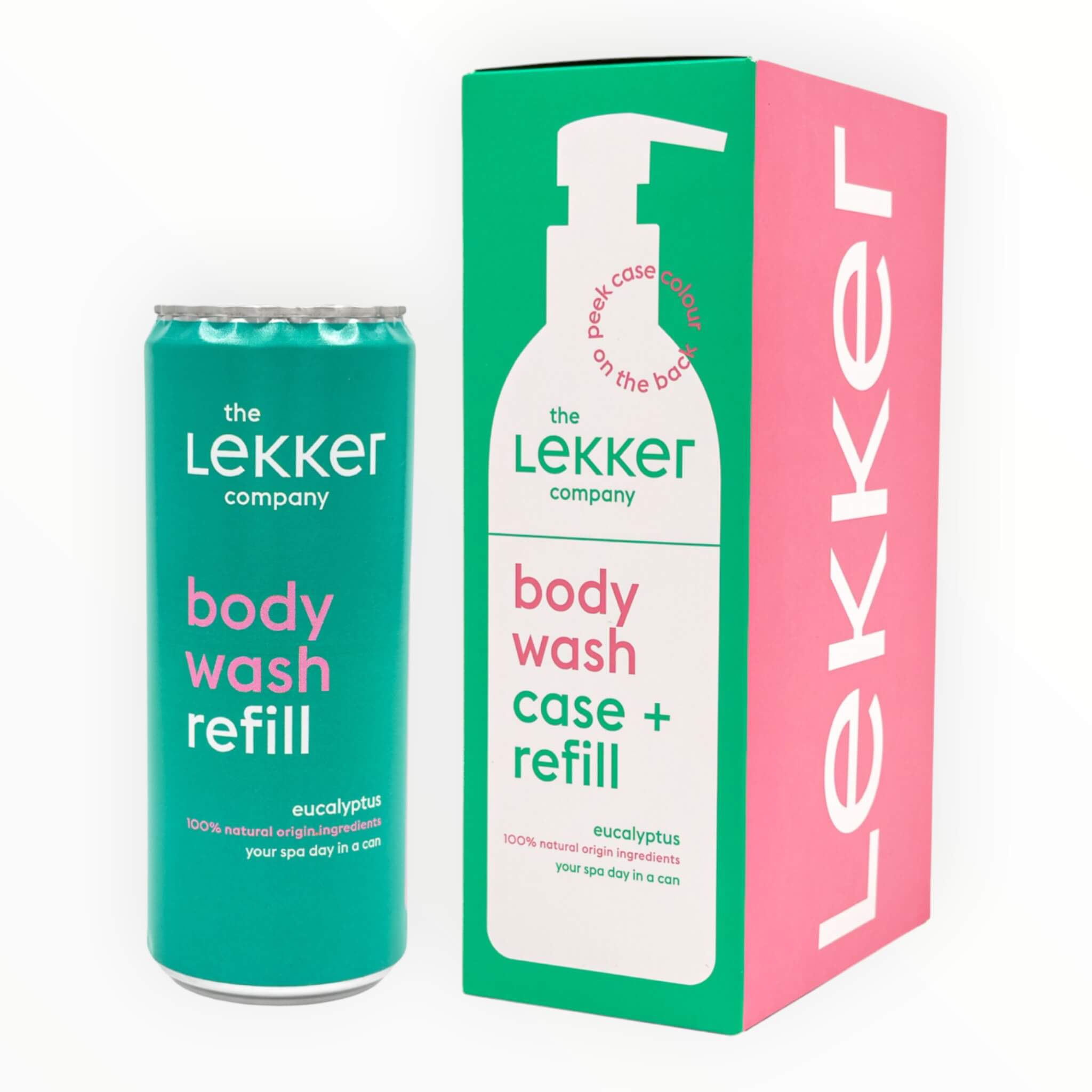 Body Wash Case + Refill, Eucalyptus, 330 ml.