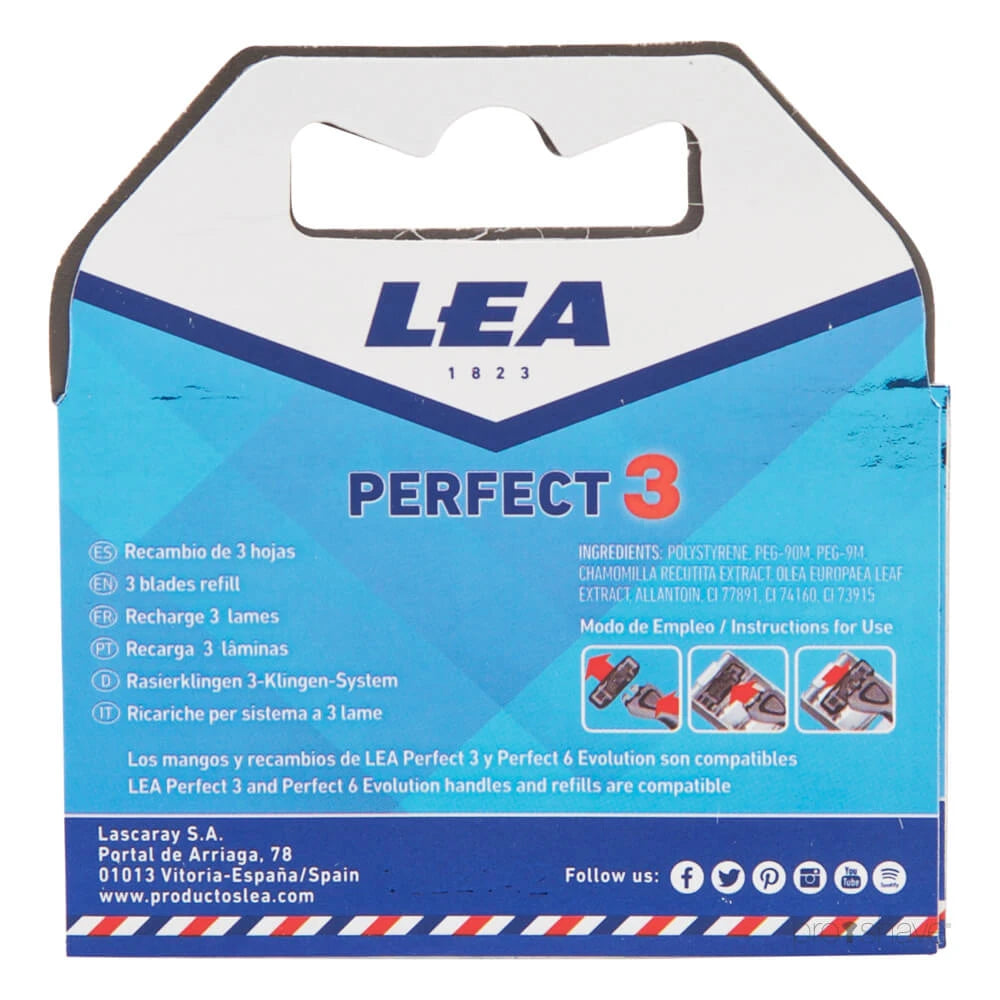 Perfect 3, Cartridge med 4 barberblade (3 klinger)