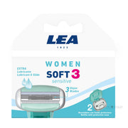 Soft 3 Sensitive, Pakke med 2 ekstra barberblade (3 klinger), Women