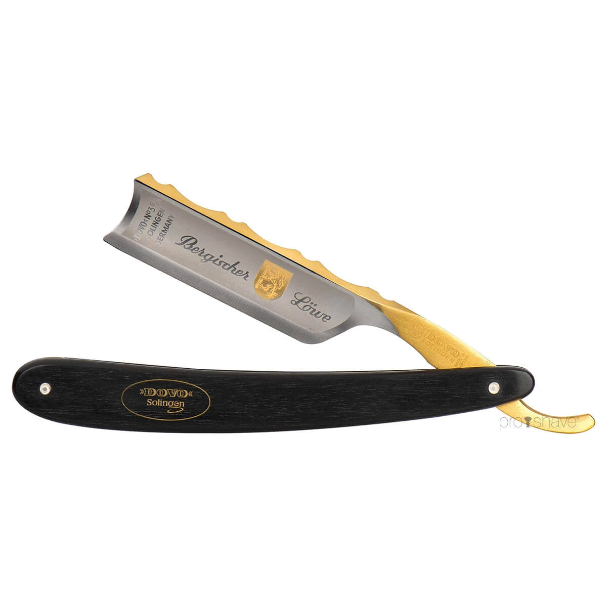 Straight Razor 6/8, Spanish point, Bergischer Löwe, Ibenholt