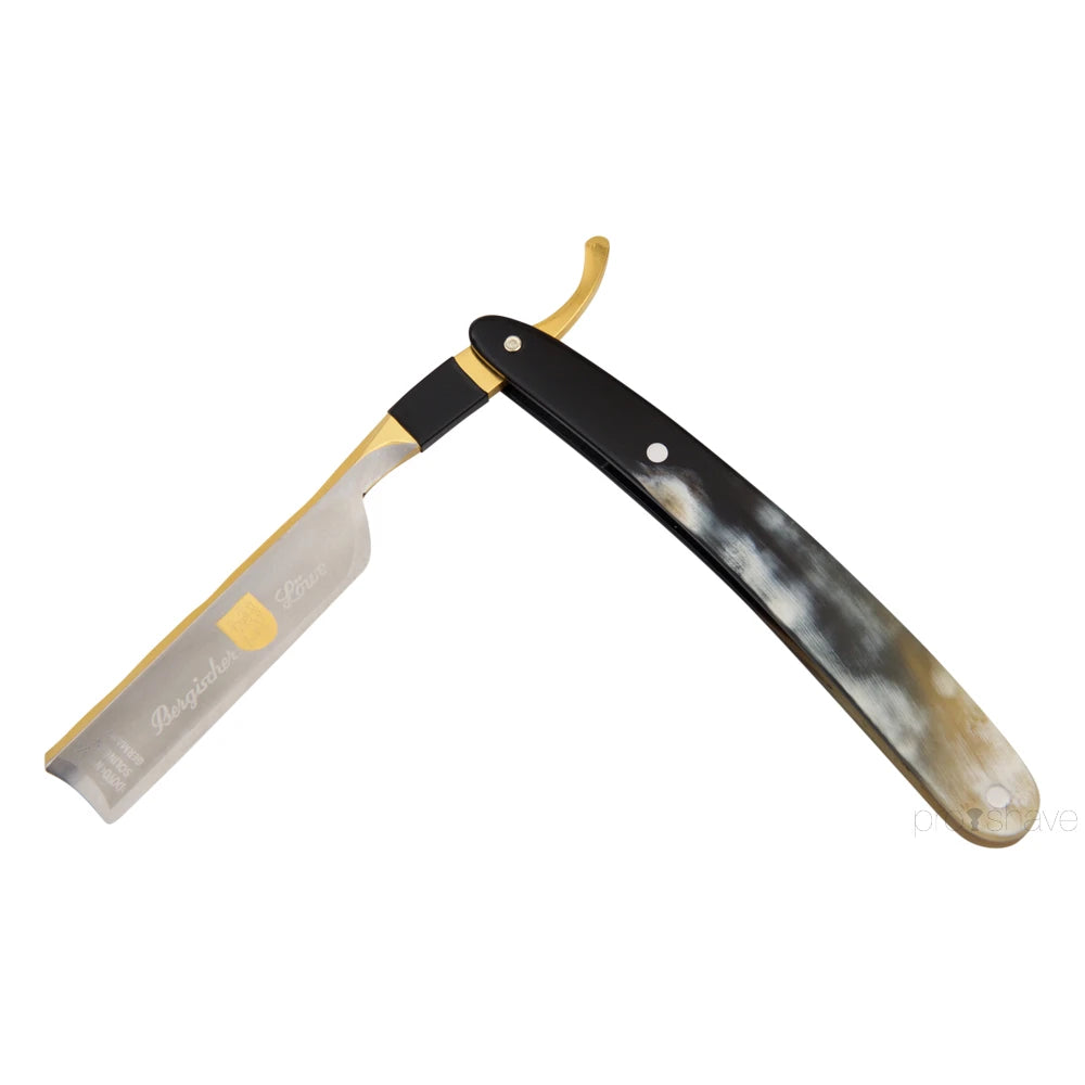 Straight Razor 5/8, Spanish point, Bergischer Löwe, Bøffelhorn