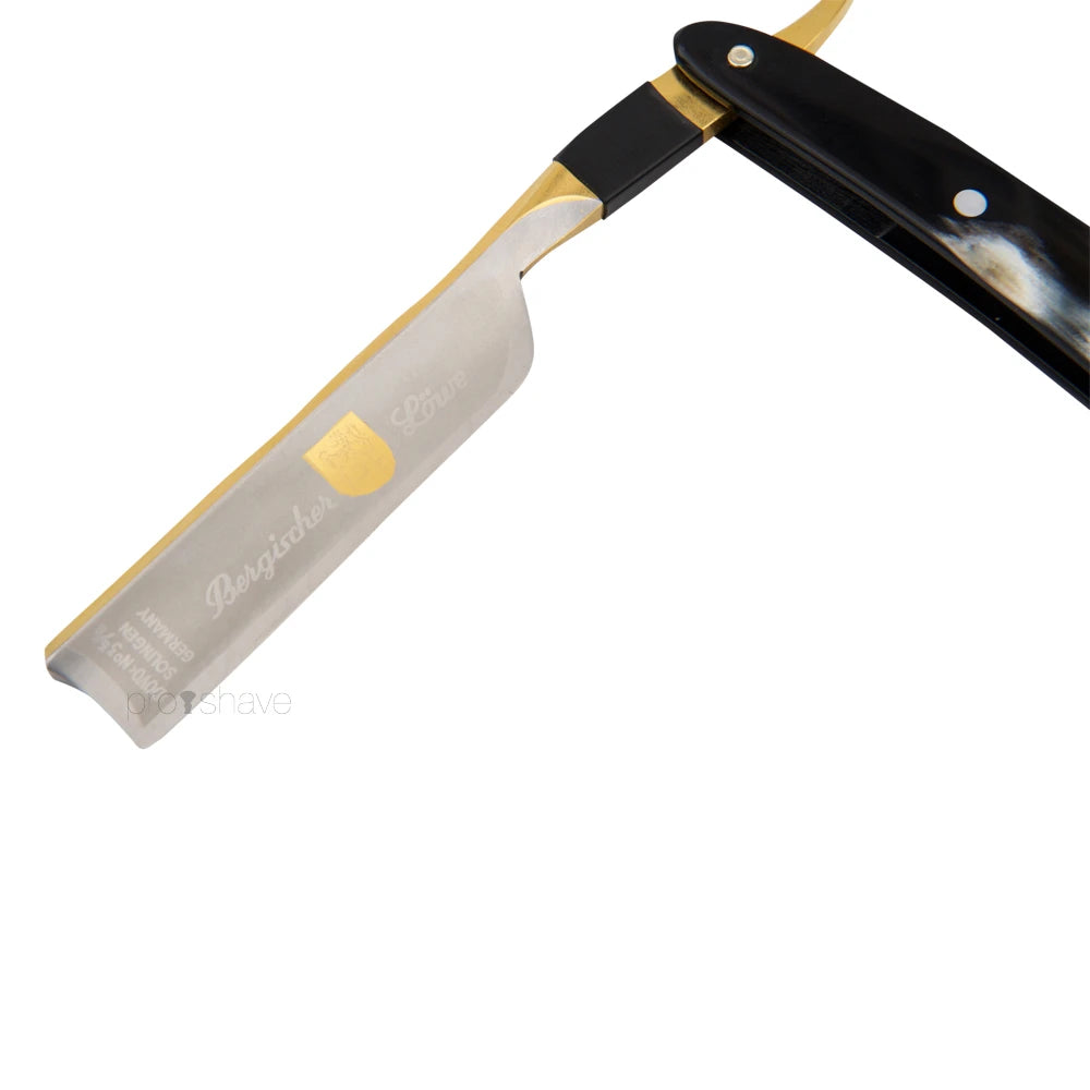 Straight Razor 5/8, Spanish point, Bergischer Löwe, Bøffelhorn