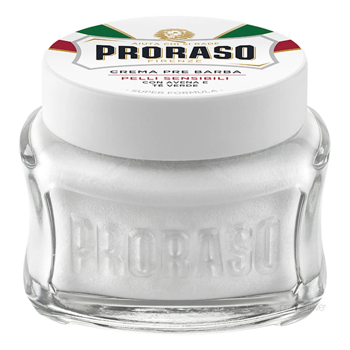Preshave Cream - Sensitive, Grøn Te & Havre, 100 ml.