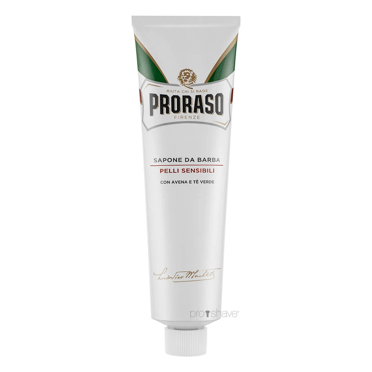Barbercreme - Sensitive, Grøn Te & Havre, 150 ml.