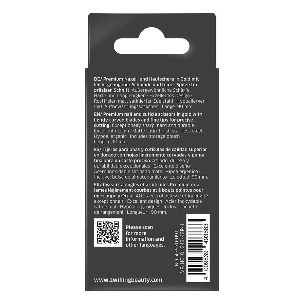 2-i-1 Negle- og Neglebåndssaks, Guld