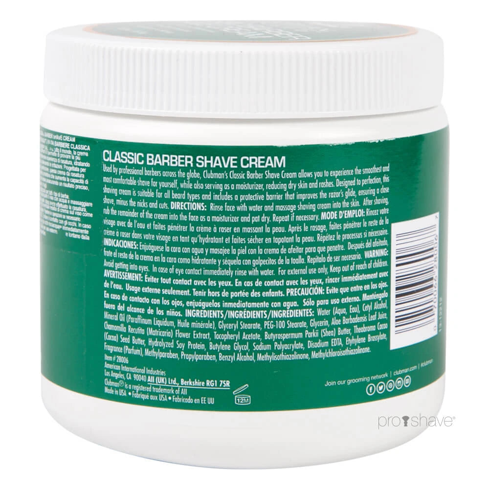 Barbercreme, 453 ml.