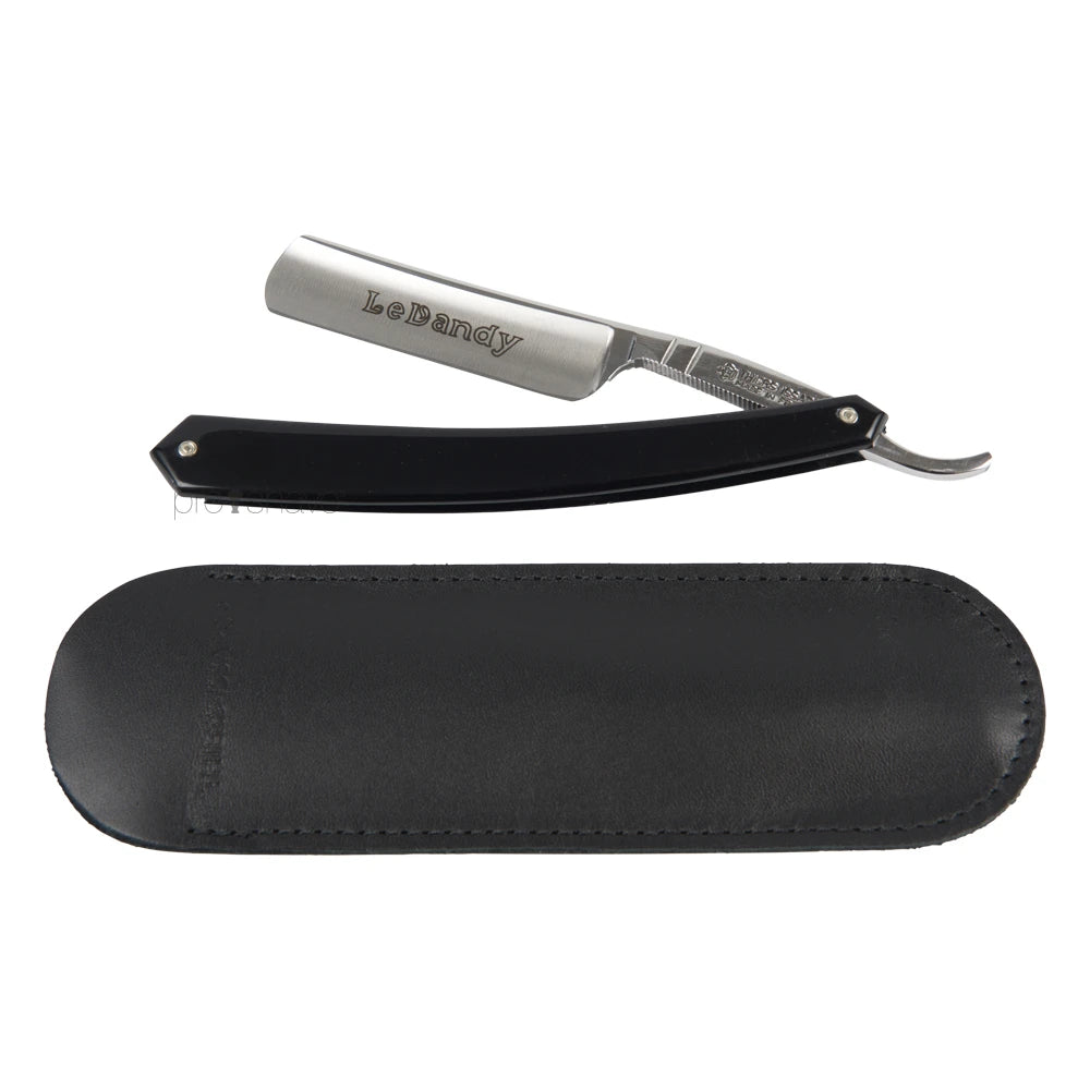 Straight Razor, 5/8 Round Nose, Sort