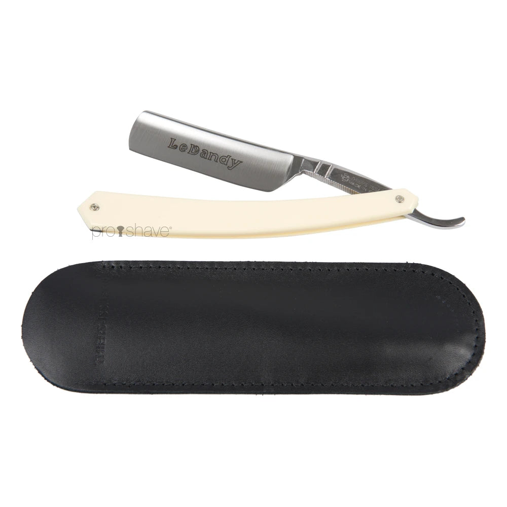 Straight Razor, 6/8 Round Nose, Hvid