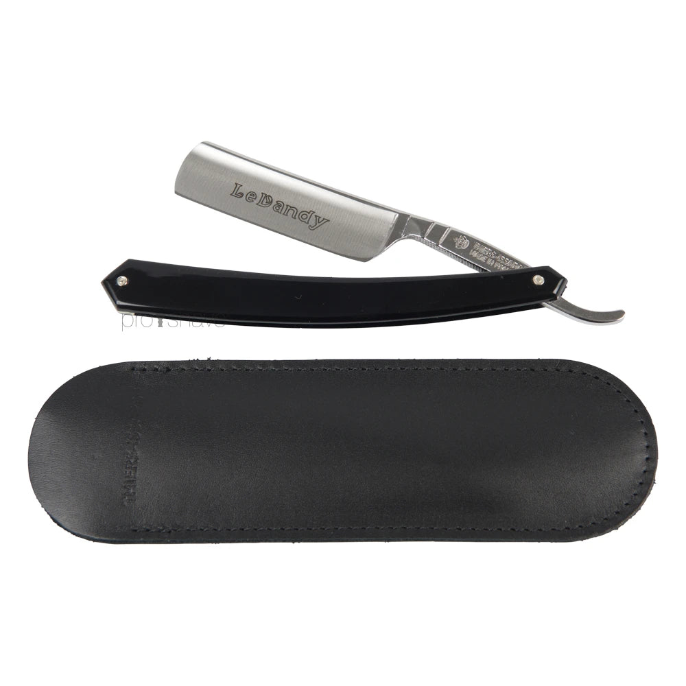 Straight Razor, 6/8 Round Nose, Sort